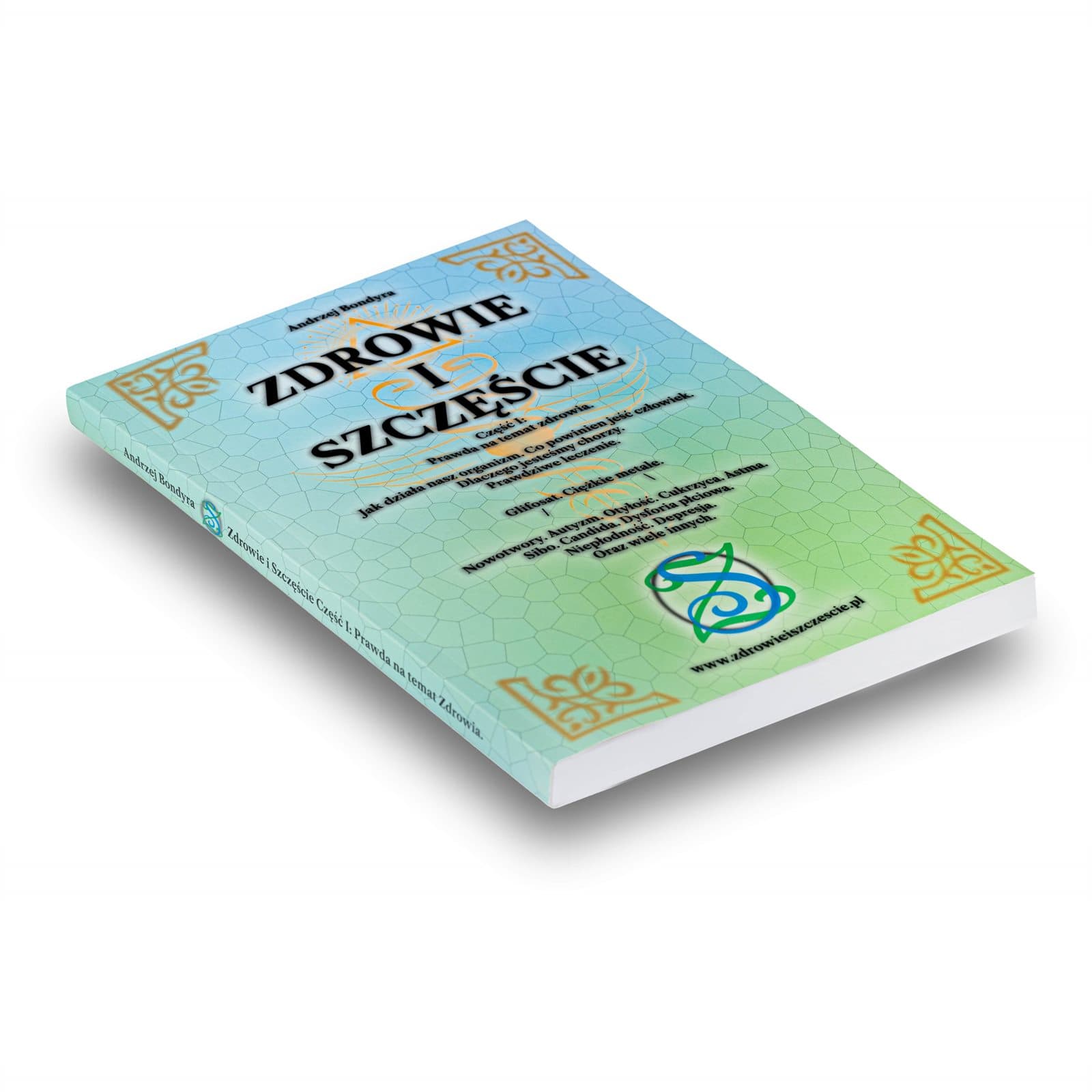 Książka Zdrowie i Szczęście leżąca na jasnym tle